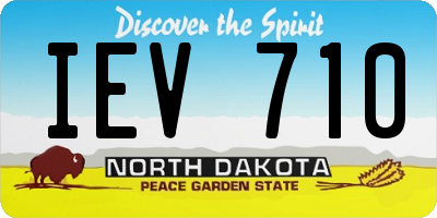 ND license plate IEV710