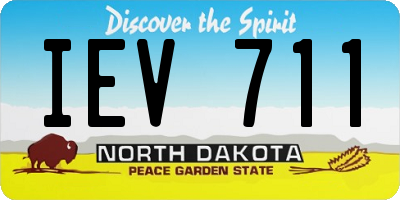 ND license plate IEV711