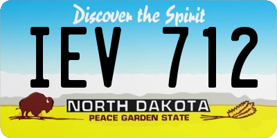 ND license plate IEV712