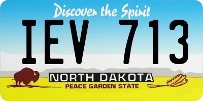 ND license plate IEV713