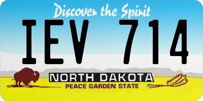 ND license plate IEV714