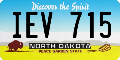 ND license plate IEV715