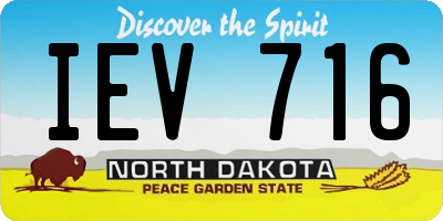 ND license plate IEV716