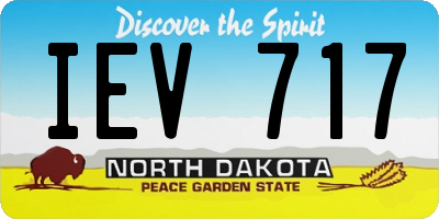 ND license plate IEV717