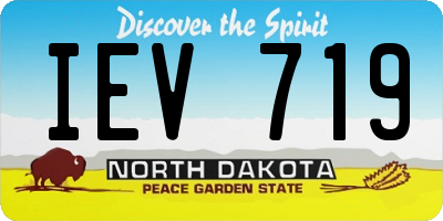 ND license plate IEV719
