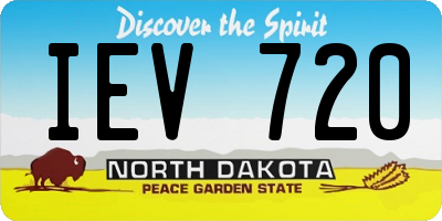 ND license plate IEV720