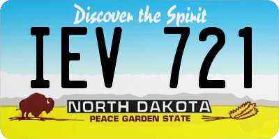 ND license plate IEV721