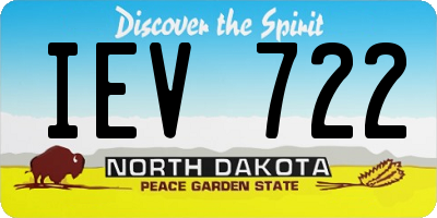 ND license plate IEV722