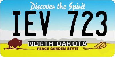 ND license plate IEV723