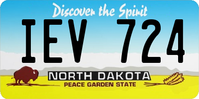 ND license plate IEV724