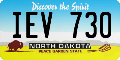 ND license plate IEV730