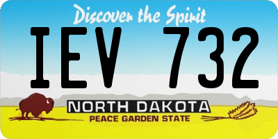 ND license plate IEV732