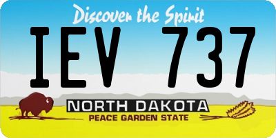 ND license plate IEV737