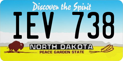 ND license plate IEV738