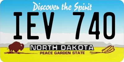ND license plate IEV740