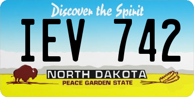 ND license plate IEV742