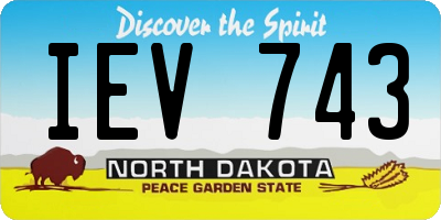 ND license plate IEV743