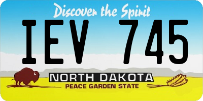 ND license plate IEV745