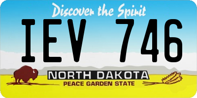 ND license plate IEV746