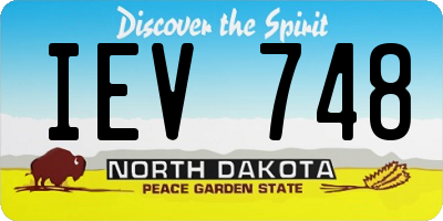 ND license plate IEV748