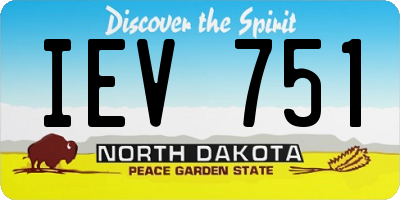 ND license plate IEV751