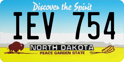 ND license plate IEV754
