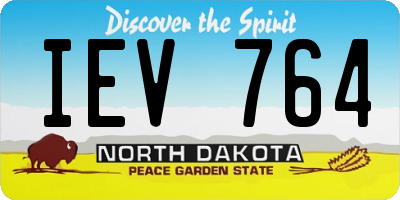 ND license plate IEV764