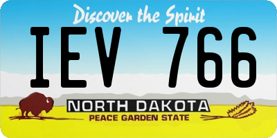 ND license plate IEV766