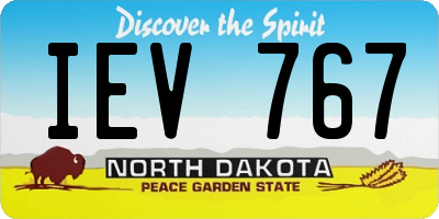 ND license plate IEV767