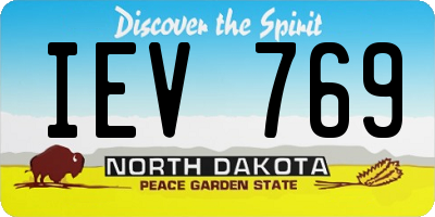 ND license plate IEV769