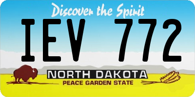 ND license plate IEV772