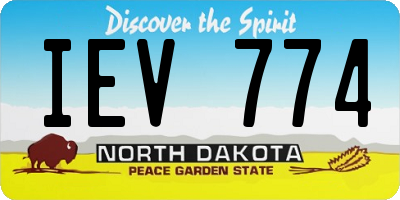 ND license plate IEV774