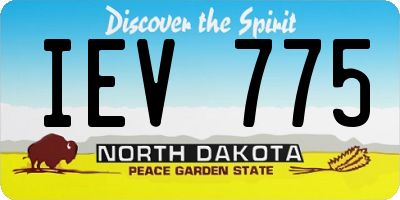 ND license plate IEV775