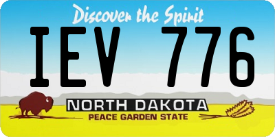ND license plate IEV776