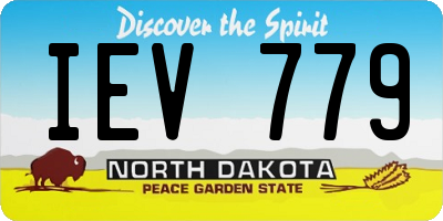 ND license plate IEV779