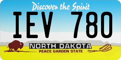 ND license plate IEV780