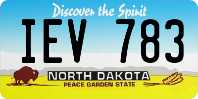 ND license plate IEV783