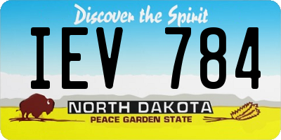 ND license plate IEV784