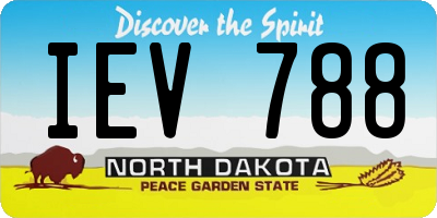 ND license plate IEV788
