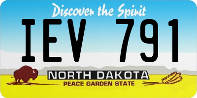 ND license plate IEV791