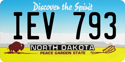 ND license plate IEV793