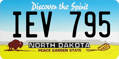 ND license plate IEV795