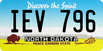ND license plate IEV796