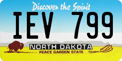 ND license plate IEV799