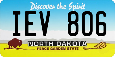 ND license plate IEV806