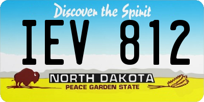 ND license plate IEV812