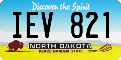 ND license plate IEV821
