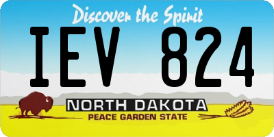 ND license plate IEV824