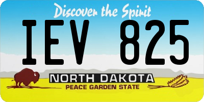 ND license plate IEV825