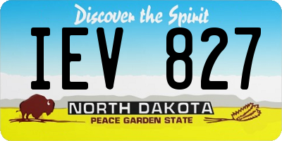 ND license plate IEV827